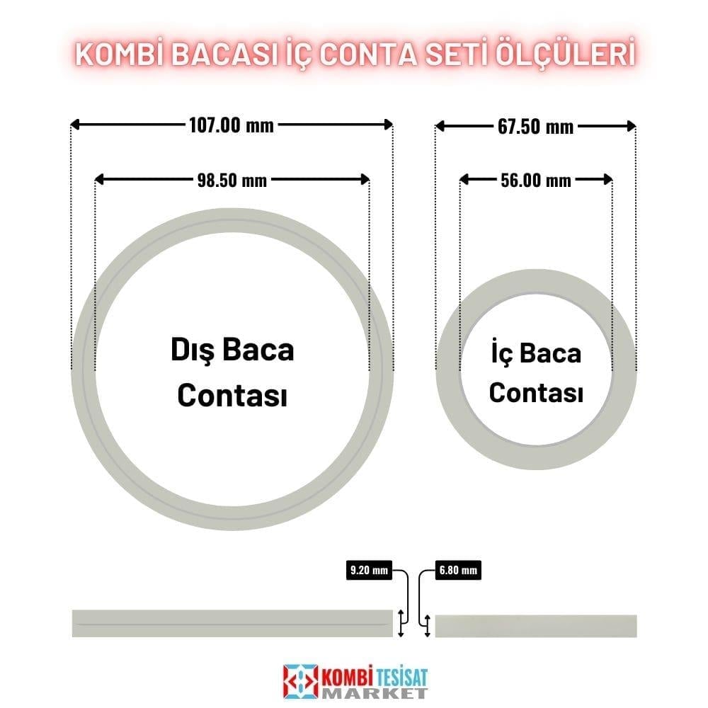 Kombi Bacası İç Conta Seti