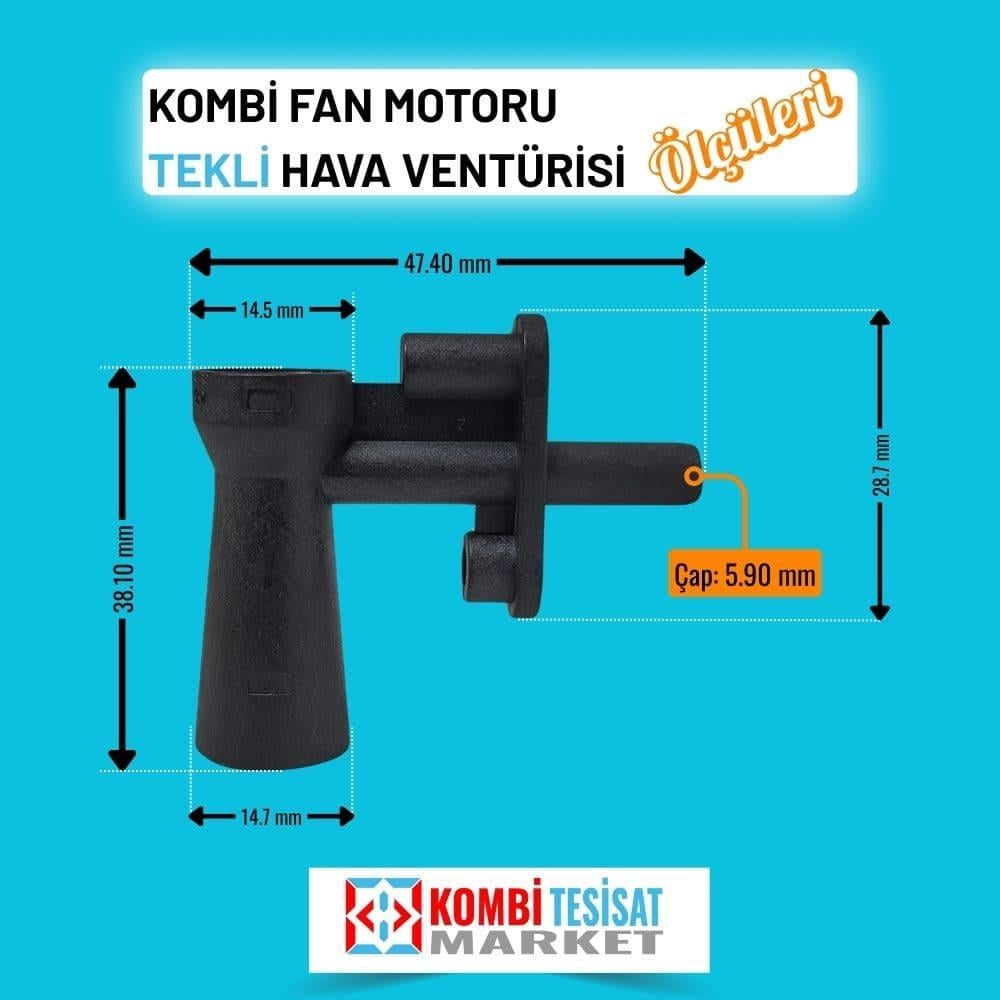 Kombi Fan Motoru Hava Ventürisi Tekli