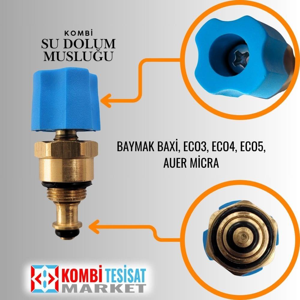 Baymak Baxi, Baymak Eco3, Baymak Ec4, Baymak Eco5, Auer Micra uyumlu su doldurma musluğu