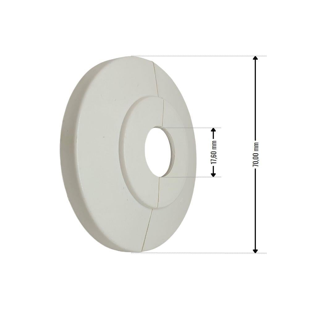 Pex Boru Gizleme Rozeti 16 mm-Beyaz