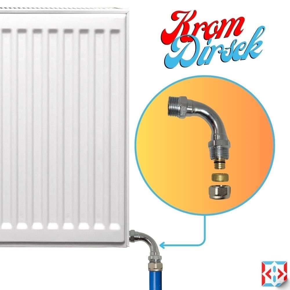 Pex Krom Dirsek 1/2x16mm Dirsekli Bağlantı Borusu 10 cm