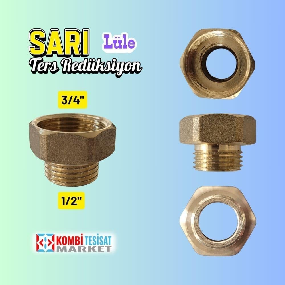Sarı Lüle Ters Redüksiyon 3/4x1/2"