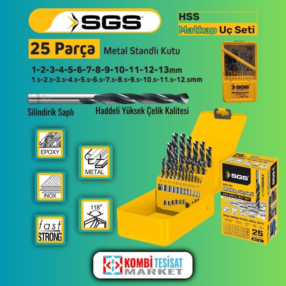 SGS 25 Parça HSS Matkap Ucu Seti