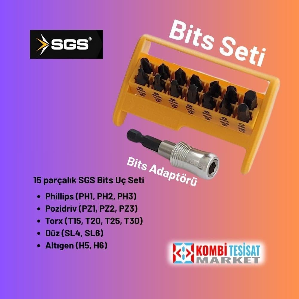 SGS Bits Uç ve Hızlı Adaptör Seti 15 Parça
