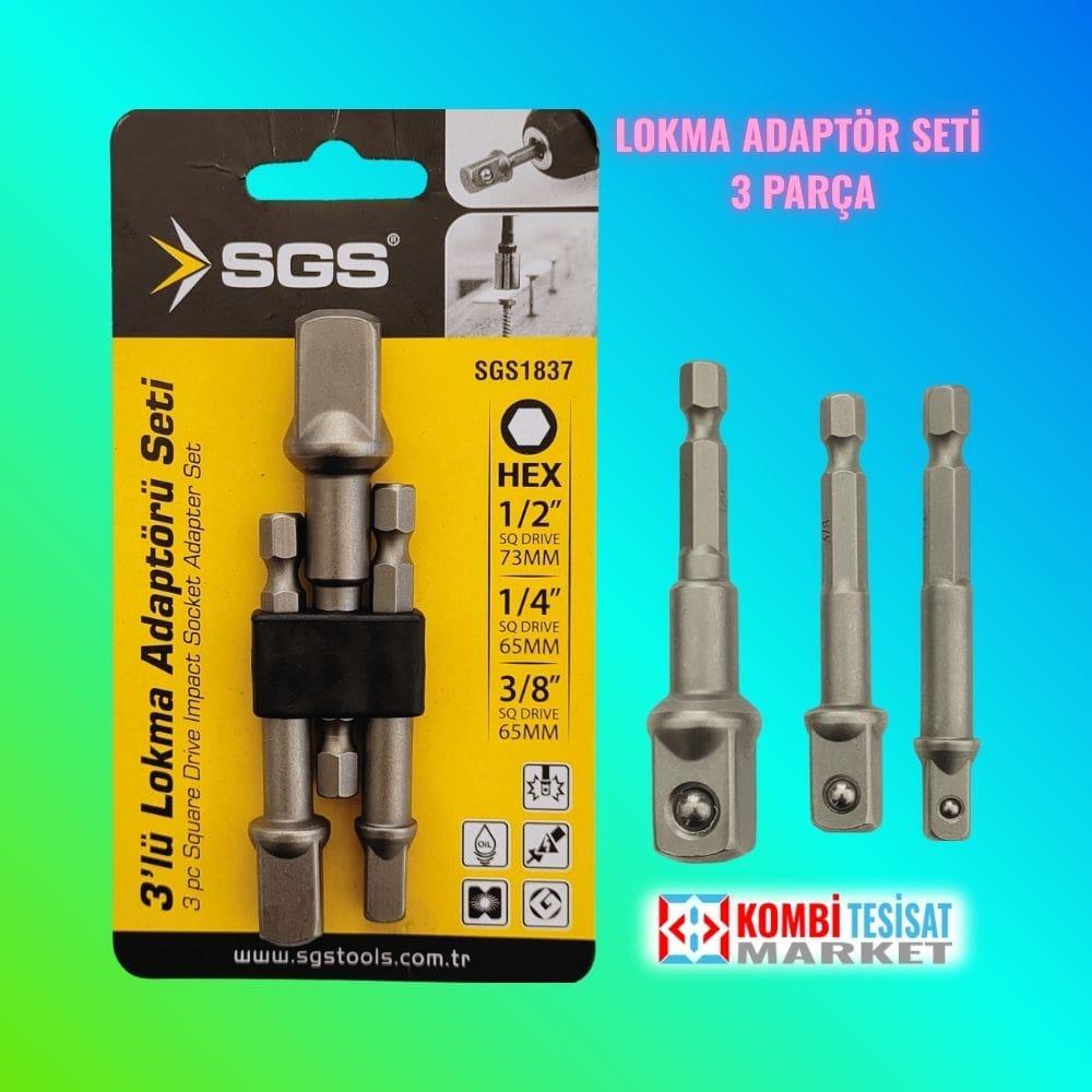 Sgs Lokma Adaptör Seti 3 Parça Hex Plus (1/2-1/4-3/8)