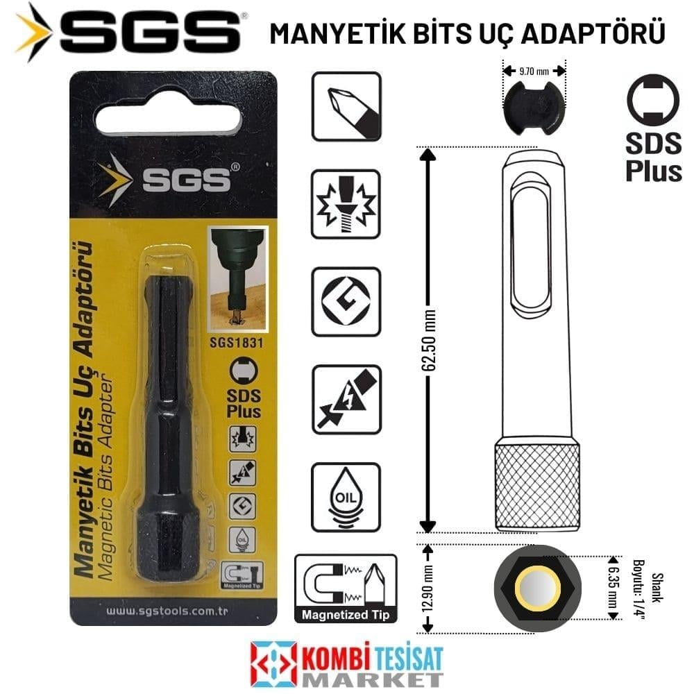 SGS Manyetik Bits Uç Adaptörü Sds Plus