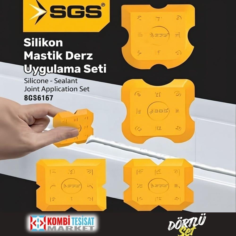 SGS Silikon Mastik Derz Çekme Aparatı Dörtlü Set-SGS6187