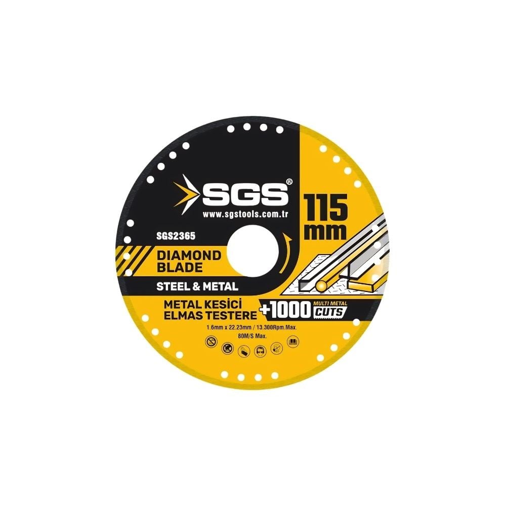 sgs SGS 115 mm Vakumlu Multi-Metal Kesici Elmas Testere SGS2365 - 1000
