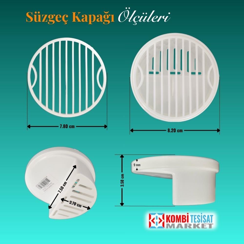 Yer Sifonu Izgaralı Plastik Süzgeç Kapağı