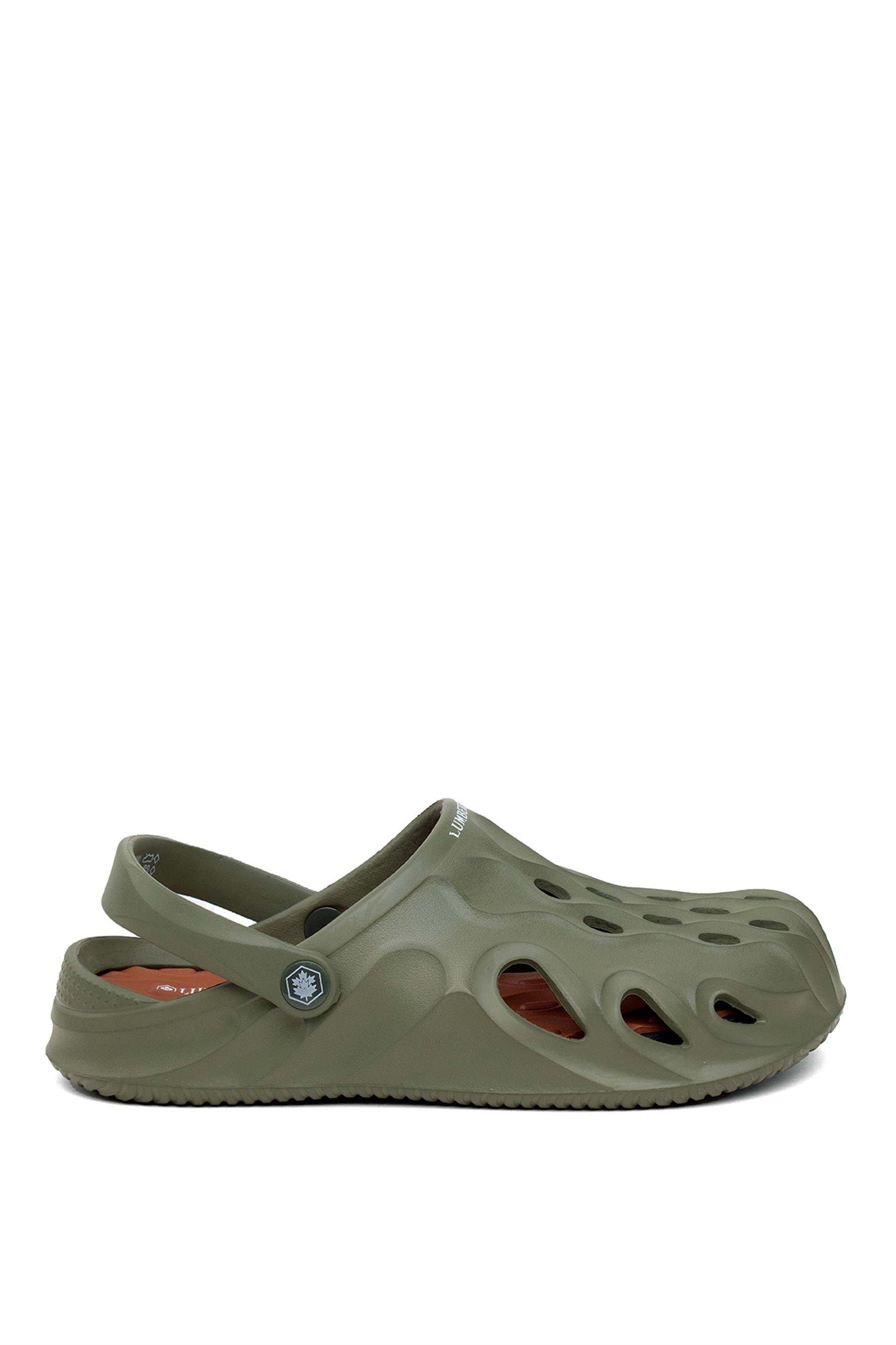 Lumberjack 101686201 Maddox 4FX Erkek Düz Terlik Haki - Ayakkabı