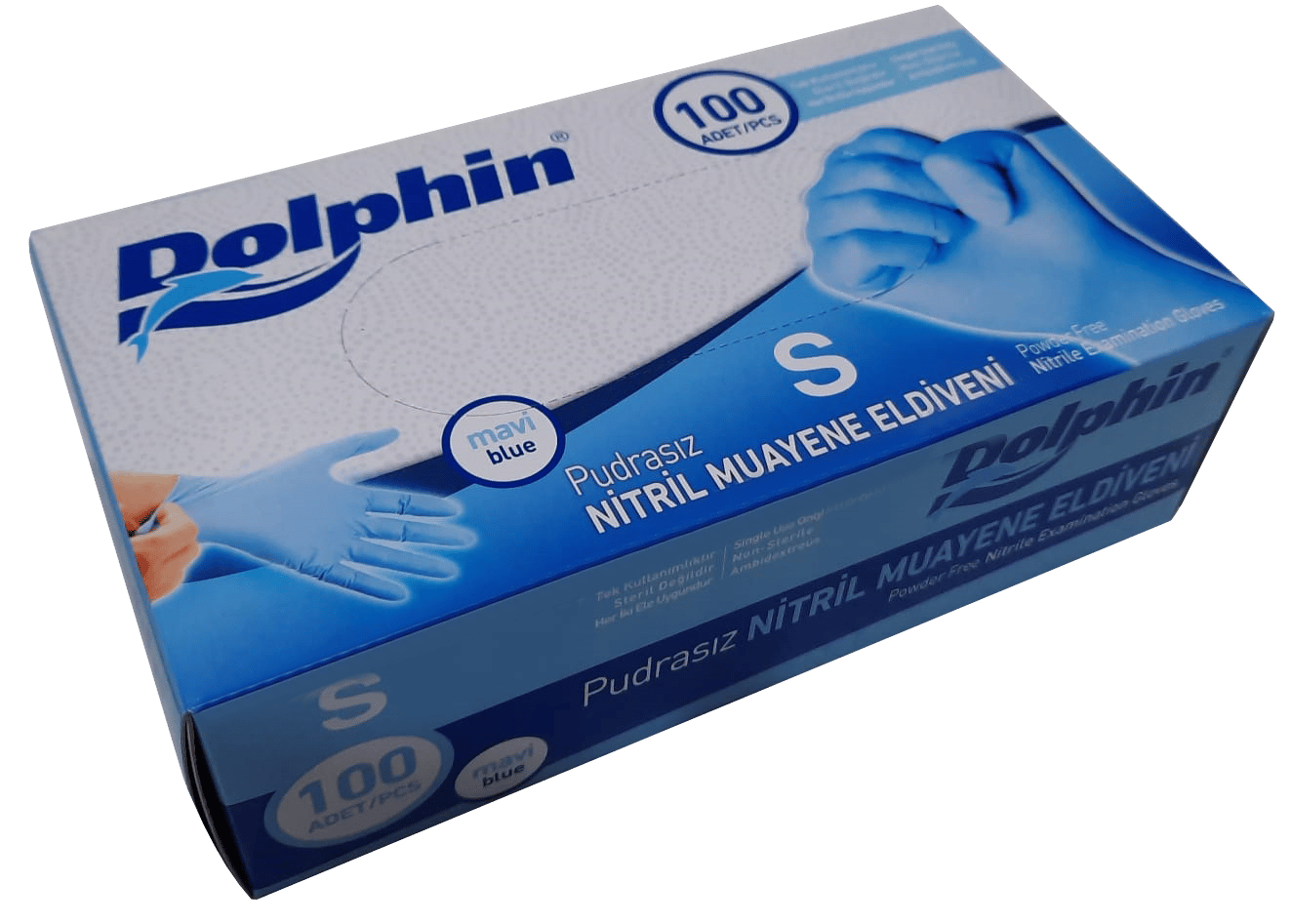 Dolphin Nitril Mavi Eldiven (S) 100'lü | Efepa Temizlik ve Ambalaj Ürünleri