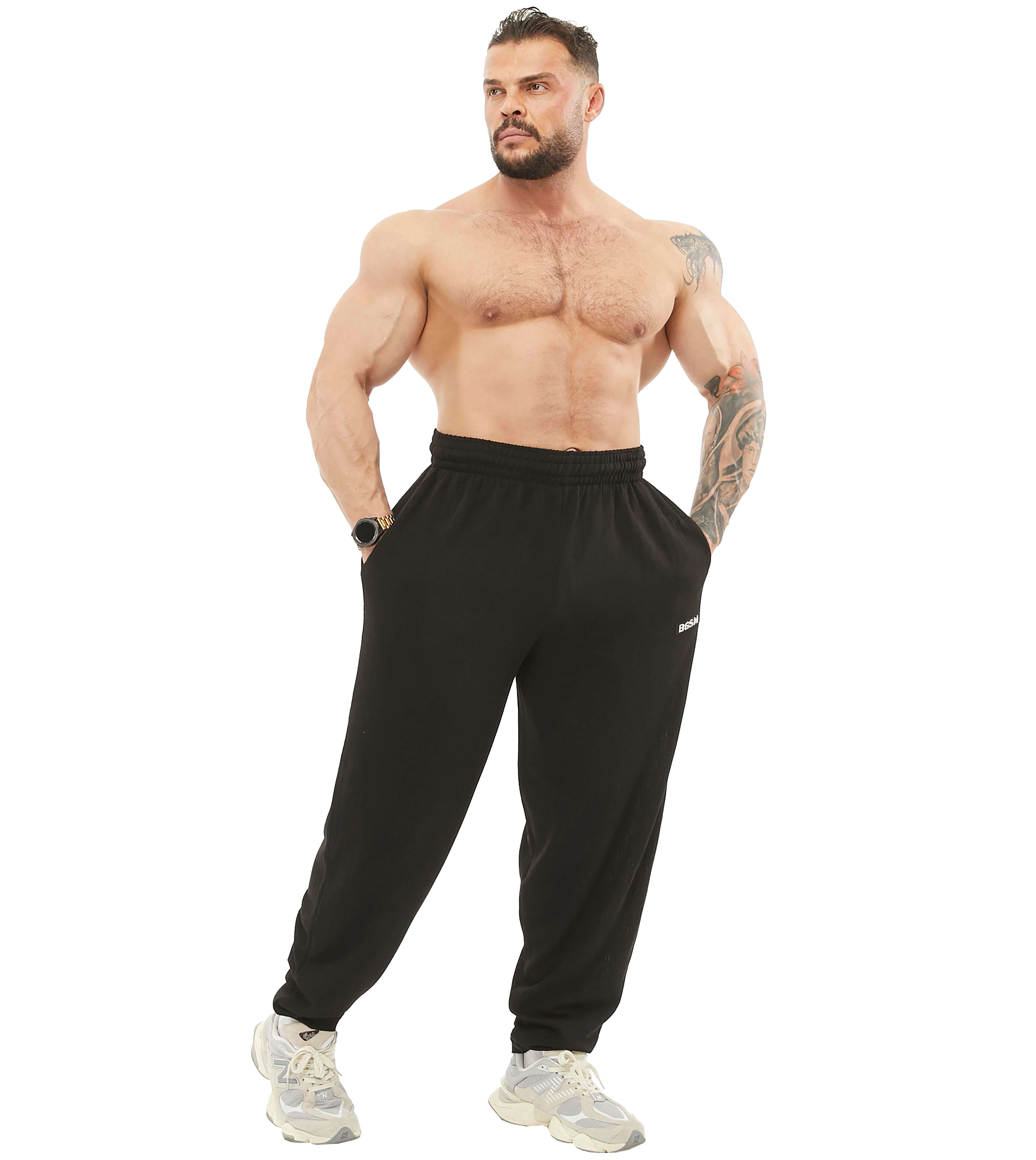 Mens's Loose Fit Sweatpants for Four Season BGSM PNT1380-RED | bigsam.com