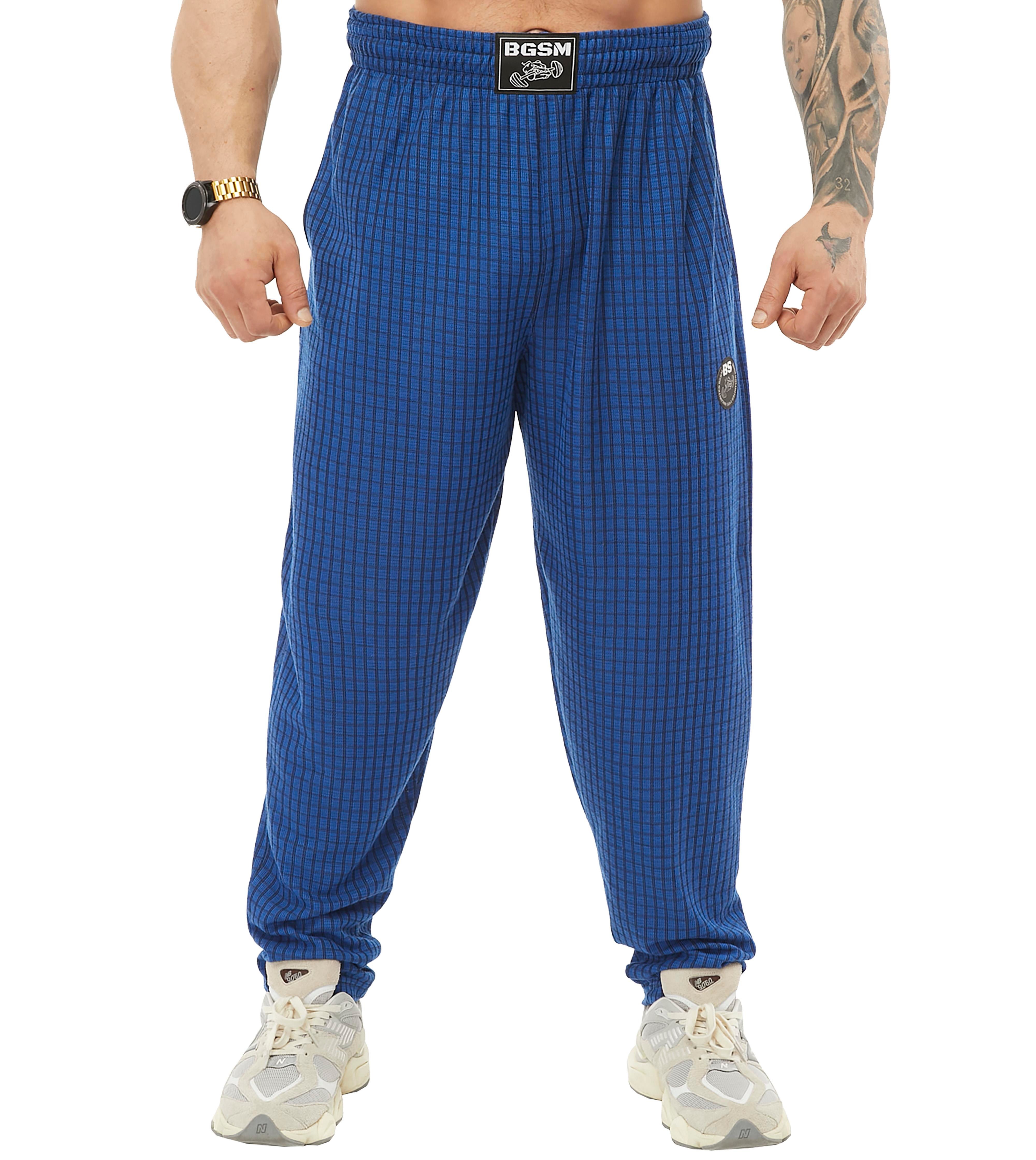 Men's Loose Fit Baggy Lifestyle Sweatpants BGSM PNT1389-Blue