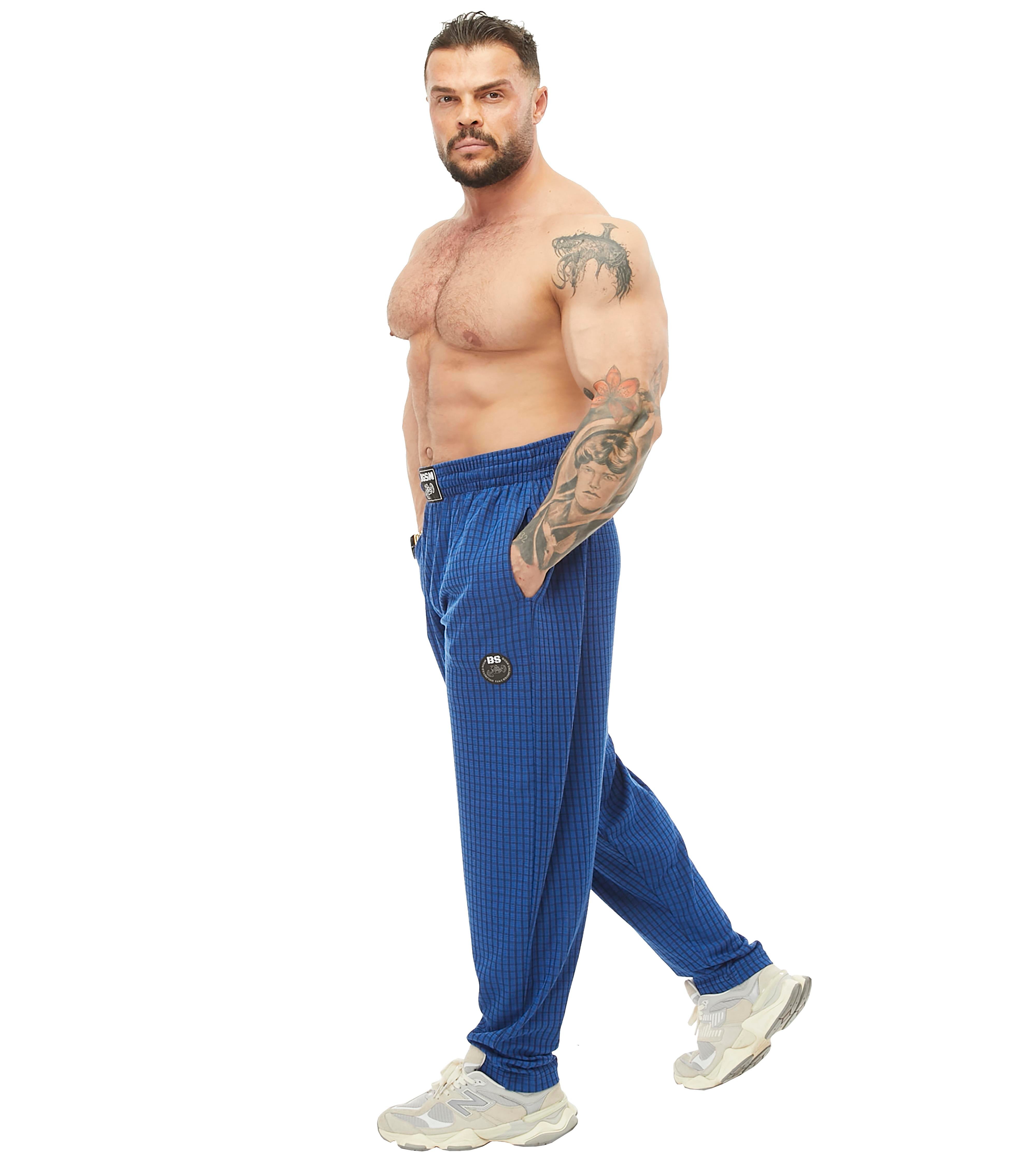 Men's Loose Fit Baggy Lifestyle Sweatpants BGSM PNT1389-Blue Men's Loose Fit Baggy Lifestyle Sweatpants BGSM PNT1389-Blue