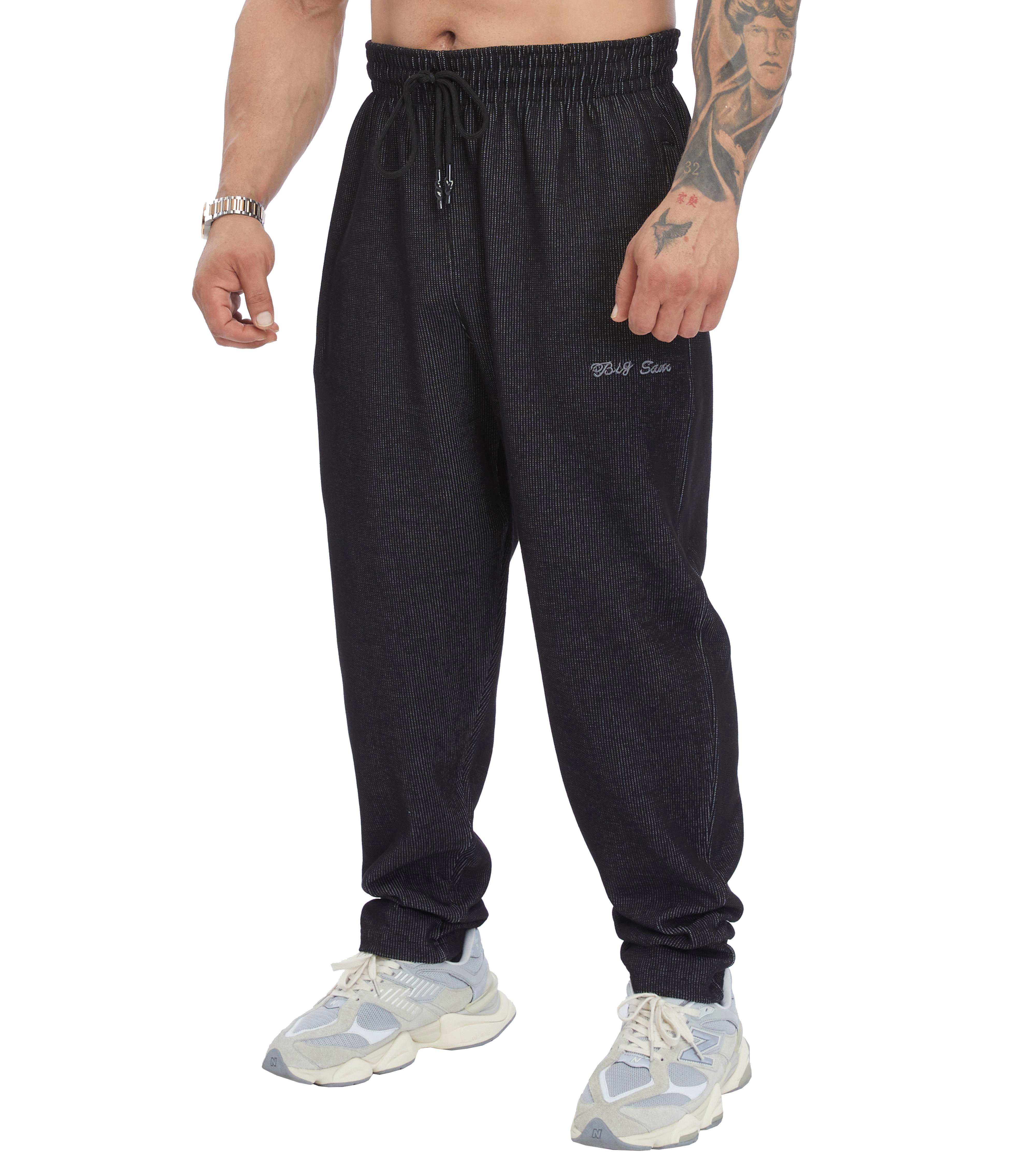 Men's Loose Fit Luxury Winter Sweatpants PNT1395-Black Men's Loose Fit Luxury Winter Sweatpants PNT1395-Black