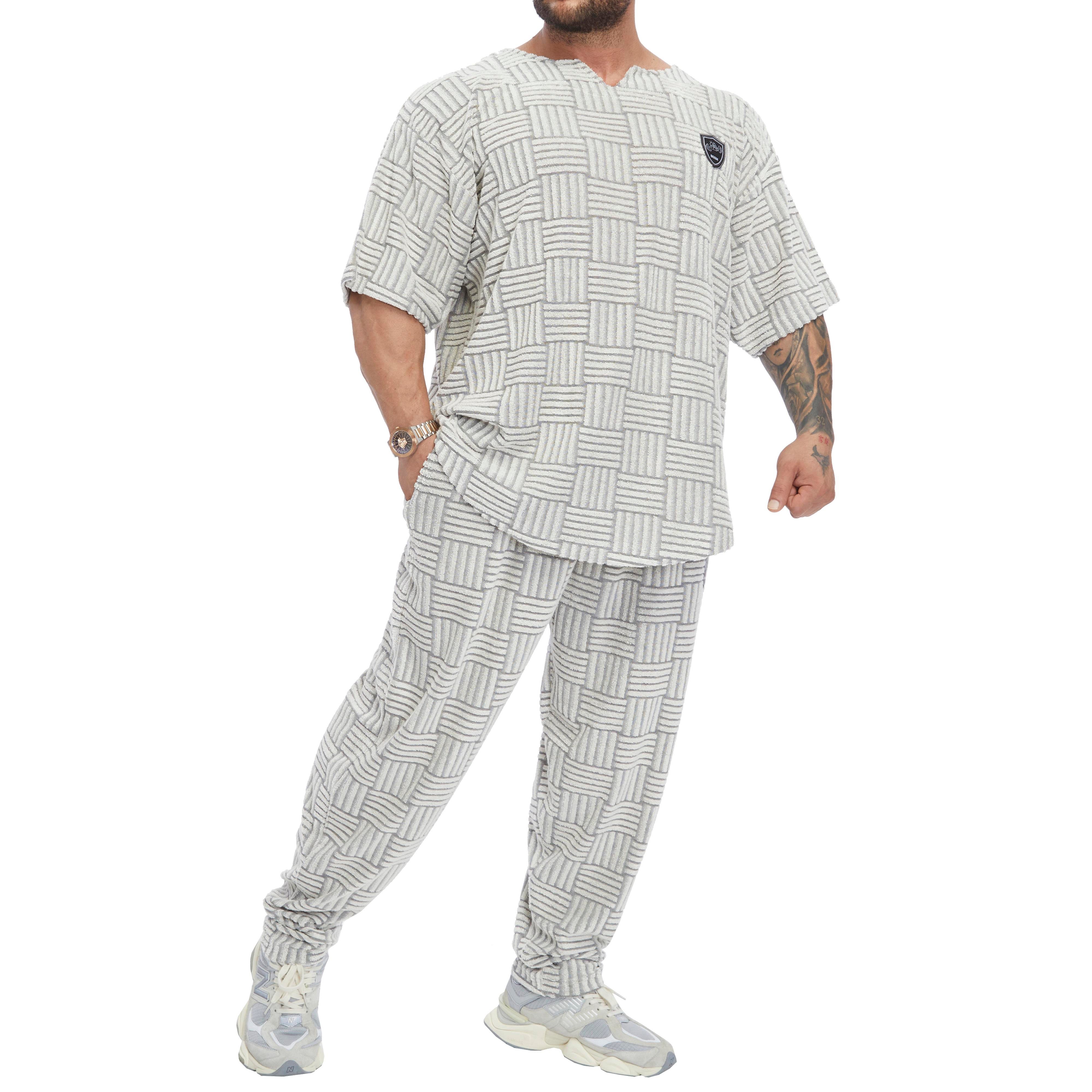 【MODERNIF】Bidden cutting heavy brushed sweatpants Men's Loose Fit Four Season Towel Sweatpants BGSM PNT1402