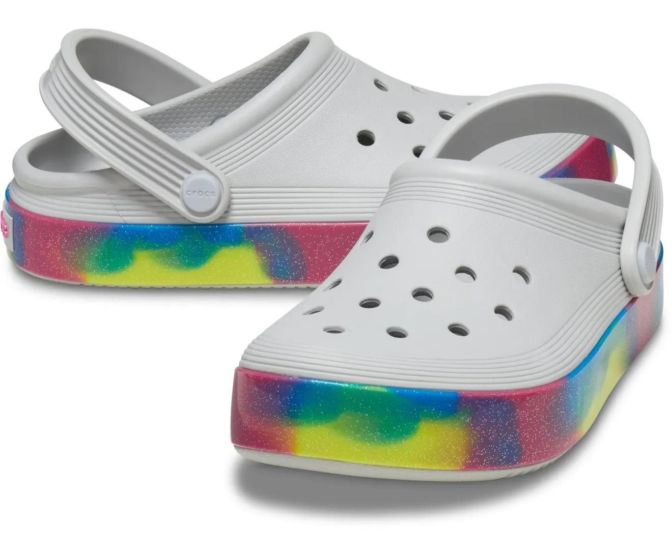 Crocs rainbow band clog sale