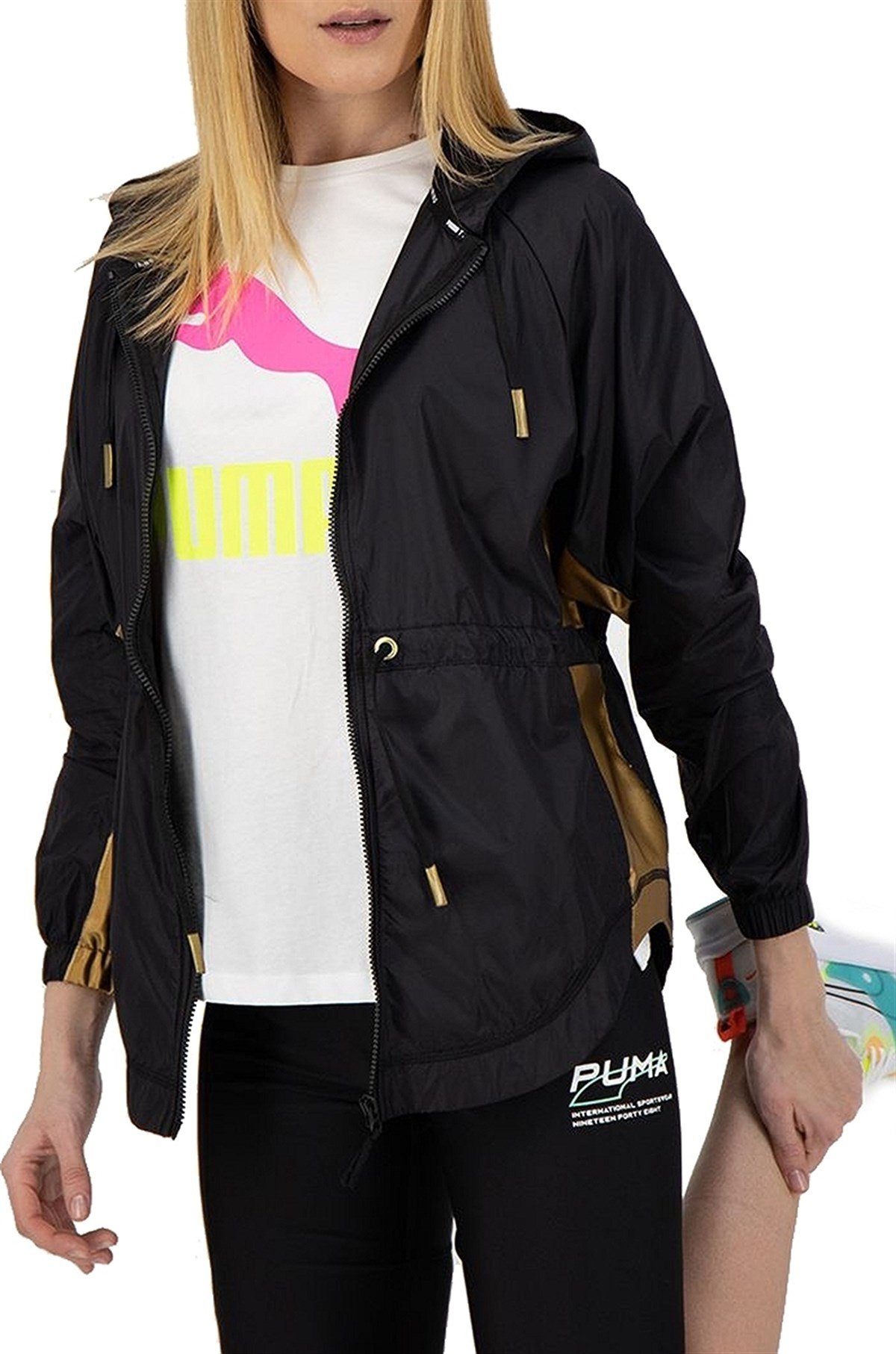 Metal splash hooded shop women s training anora