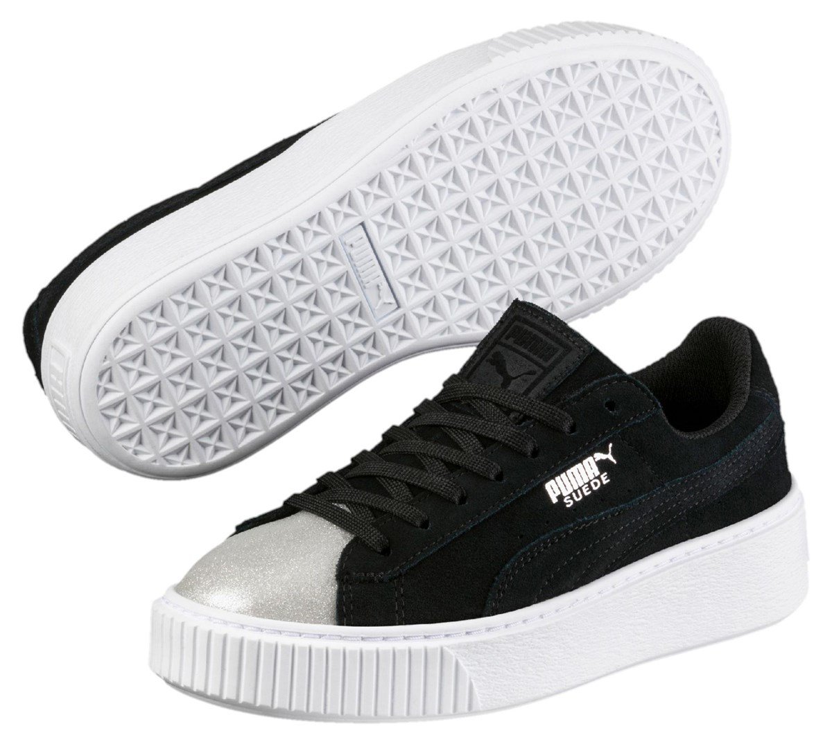 Puma Suede Platform Glam Silver Kad n Spor Ayakkab s 364921 03