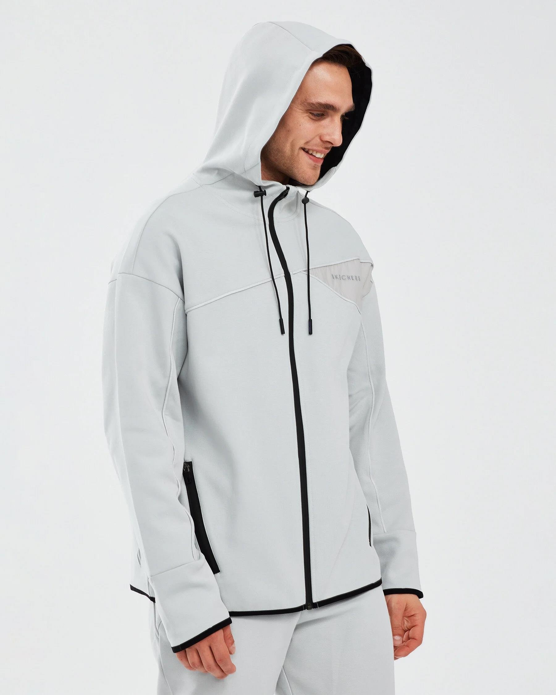 Skechers 2Xı-Lock M Full Zip Hoodie Sweatshirt Erkek Sweat S241035