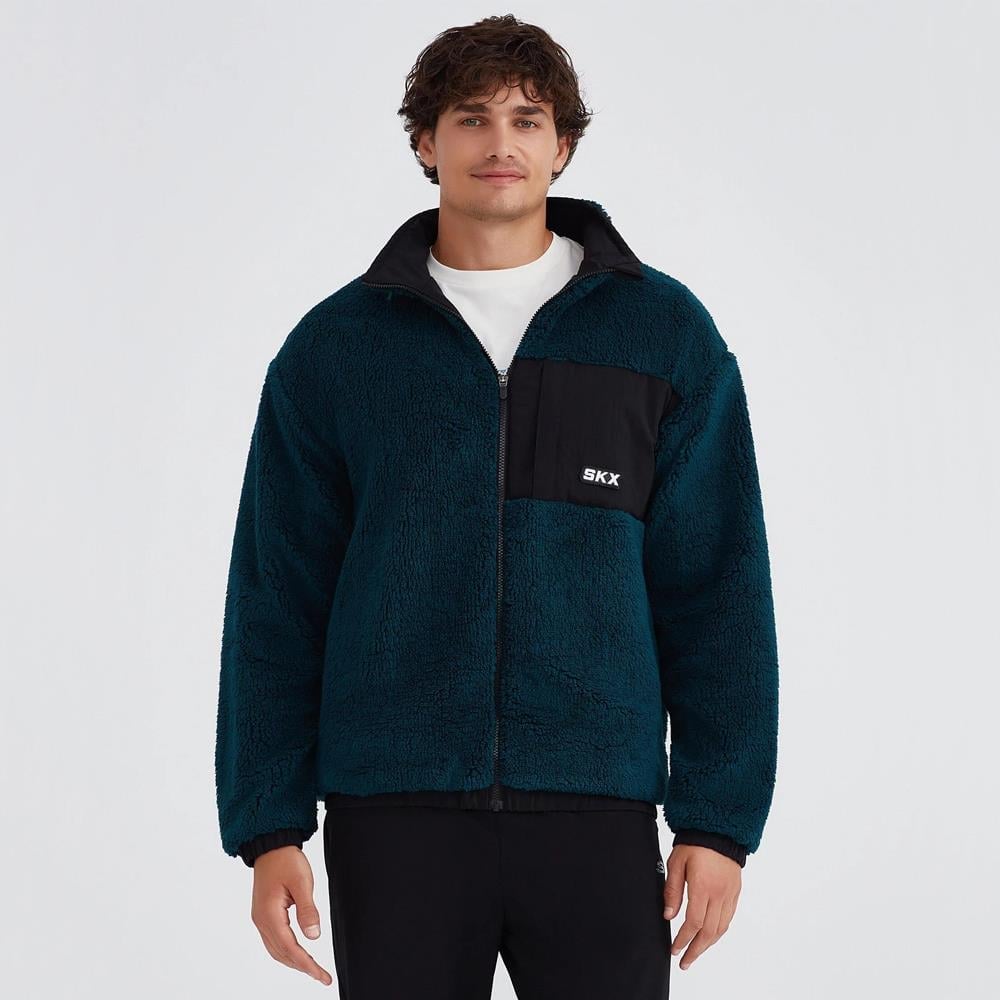 Skechers M Outdoor Fleece Full Zip Sherpa Erkek Polar S232294-405