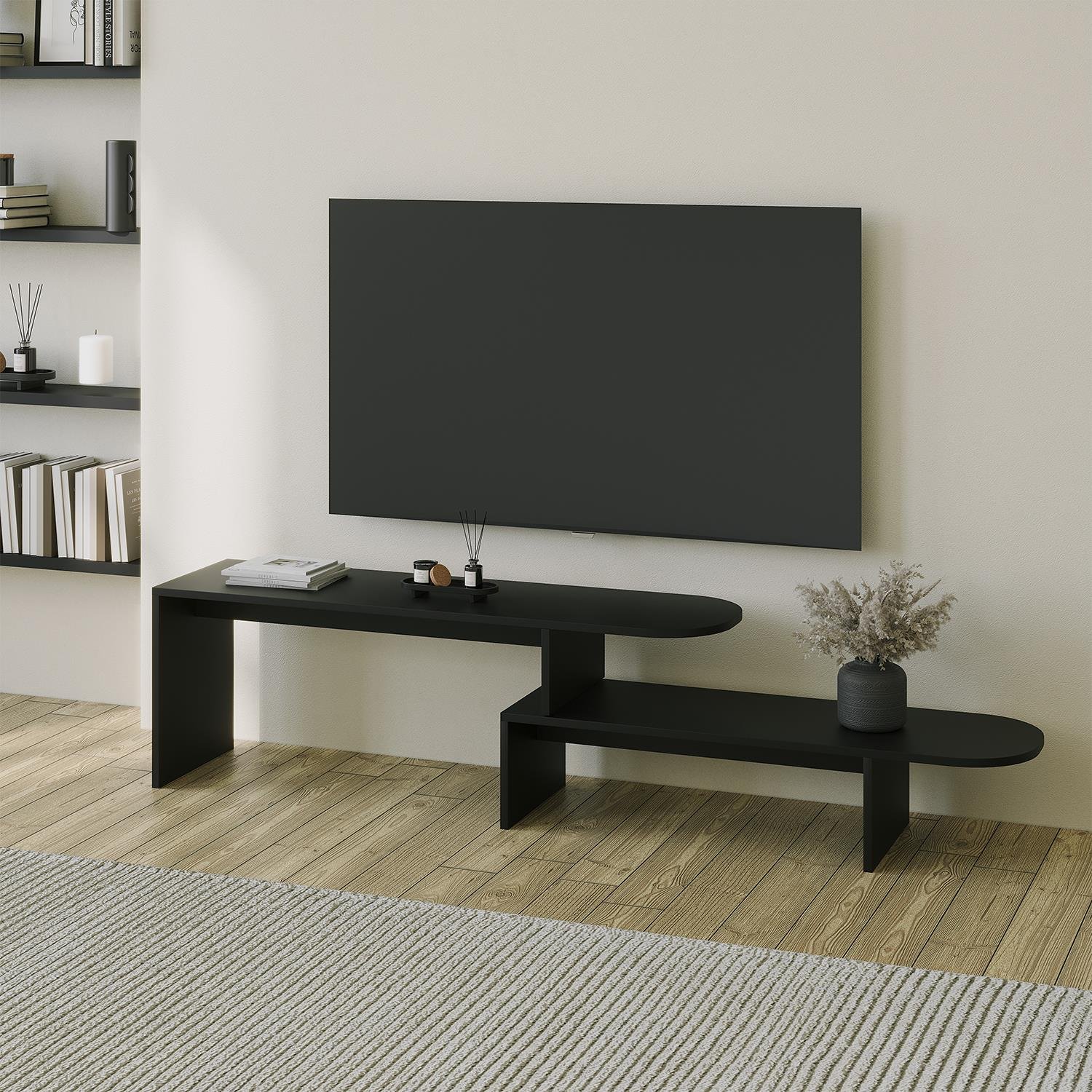 NEOstill - Puzzle Hareketli Tv Sehpası - Siyah