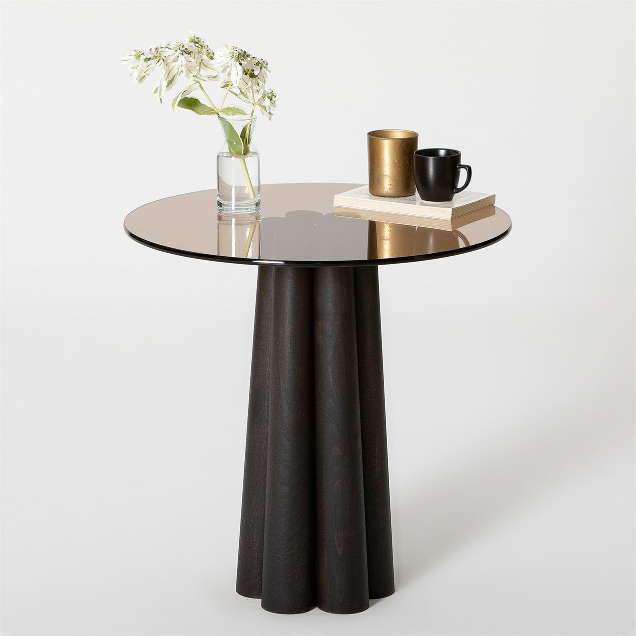 NEOstill - Thales Sehpa / Siyah Masif & Bronz Cam