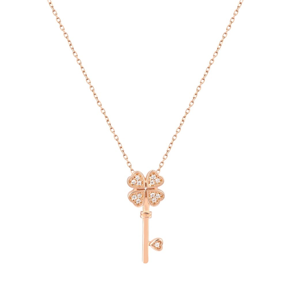 Gold key on sale pendant necklace