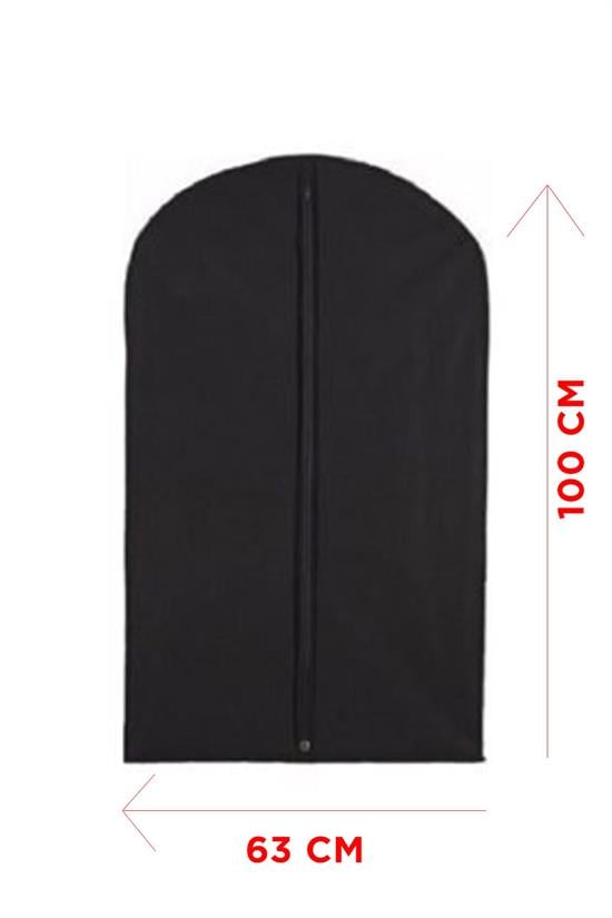 Takım Elbise Kılıfı Kıyafet Ceket Koruyucu Kılıf Hurcu-Siyah