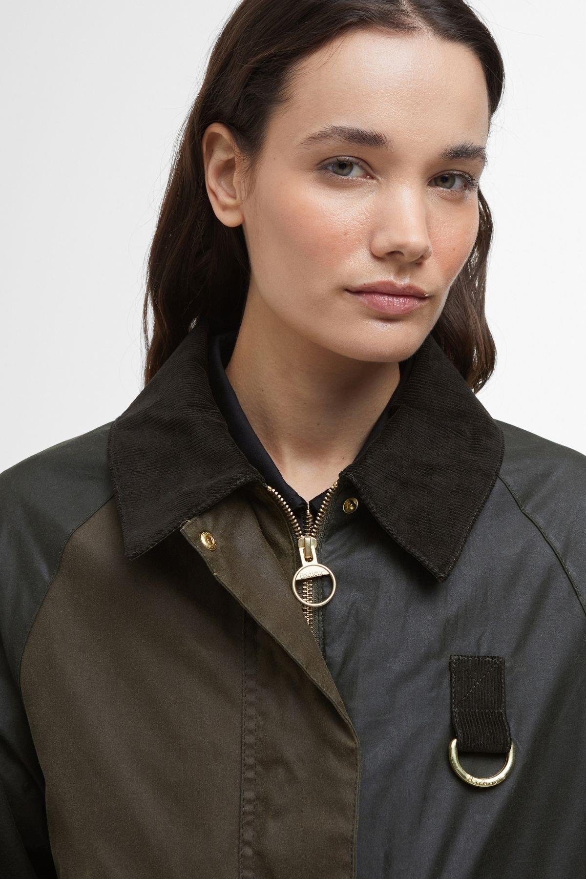 Barbour Alma Yağlı Ceket OL51 Archive Olive-Black-Beech-Ancient