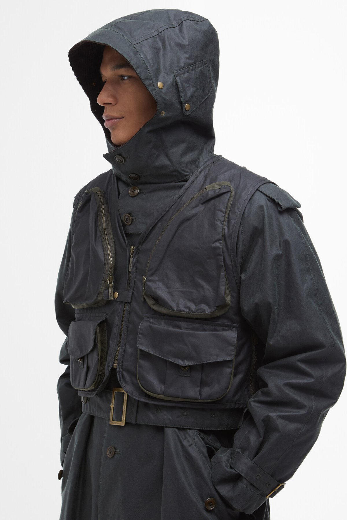 Barbour x TO KI TO Riding Yağlı Parka SG91 Sage SG91 Sage