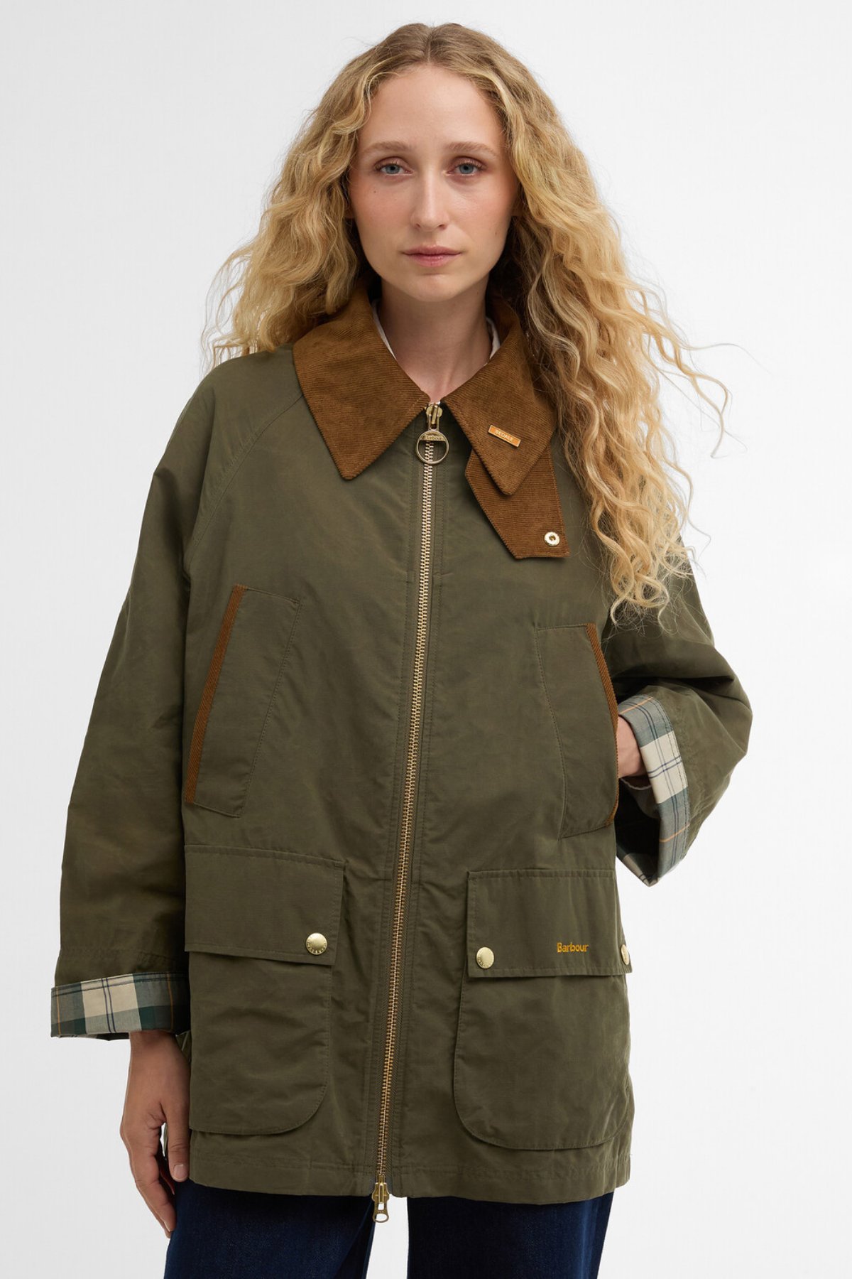 Barbour Icons Bedale Showerproof Ceket OL72 Ivy Green-Ancient