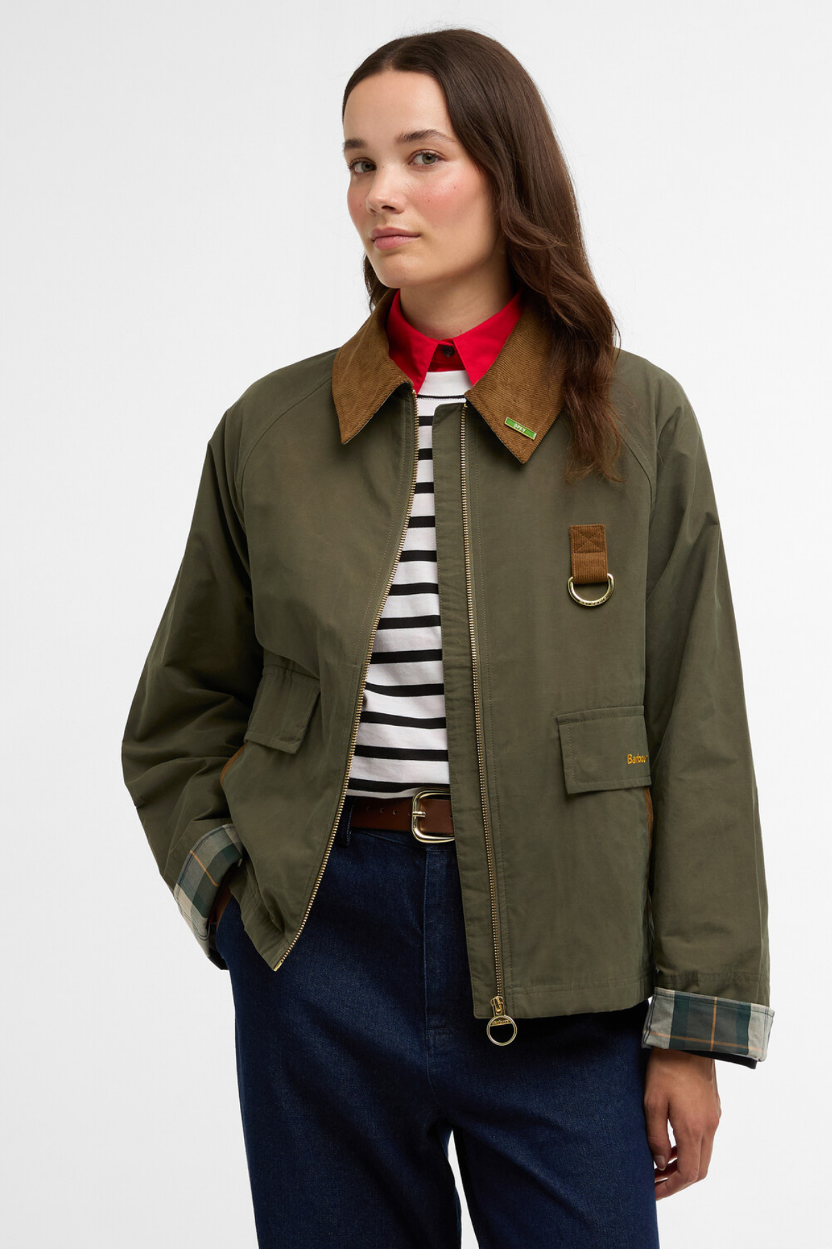 Barbour Icons Spey Showerproof Ceket OL72 Ivy Green-Ancient
