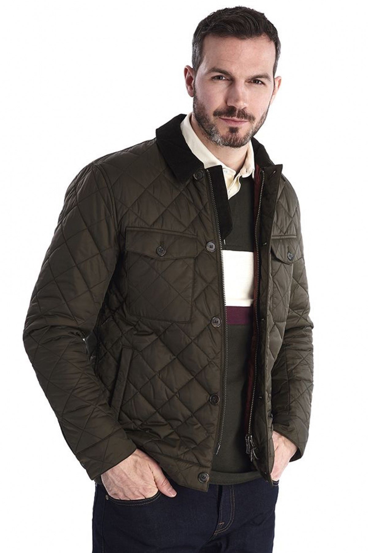 Barbour Maesbury Kapitone Ceket OL72 Olive