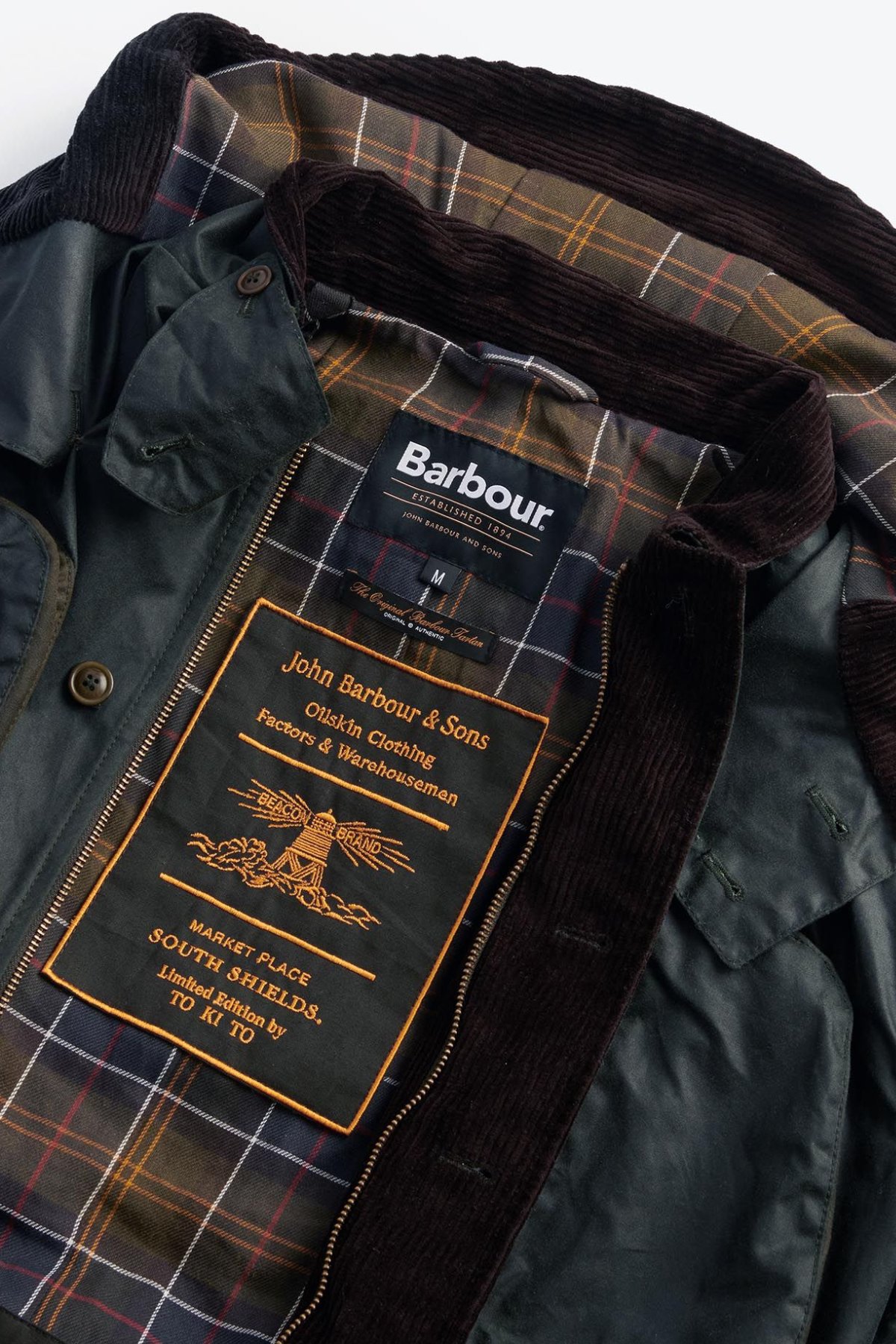 Barbour x TO KI TO Outland Yağlı Ceket SG91 Sage