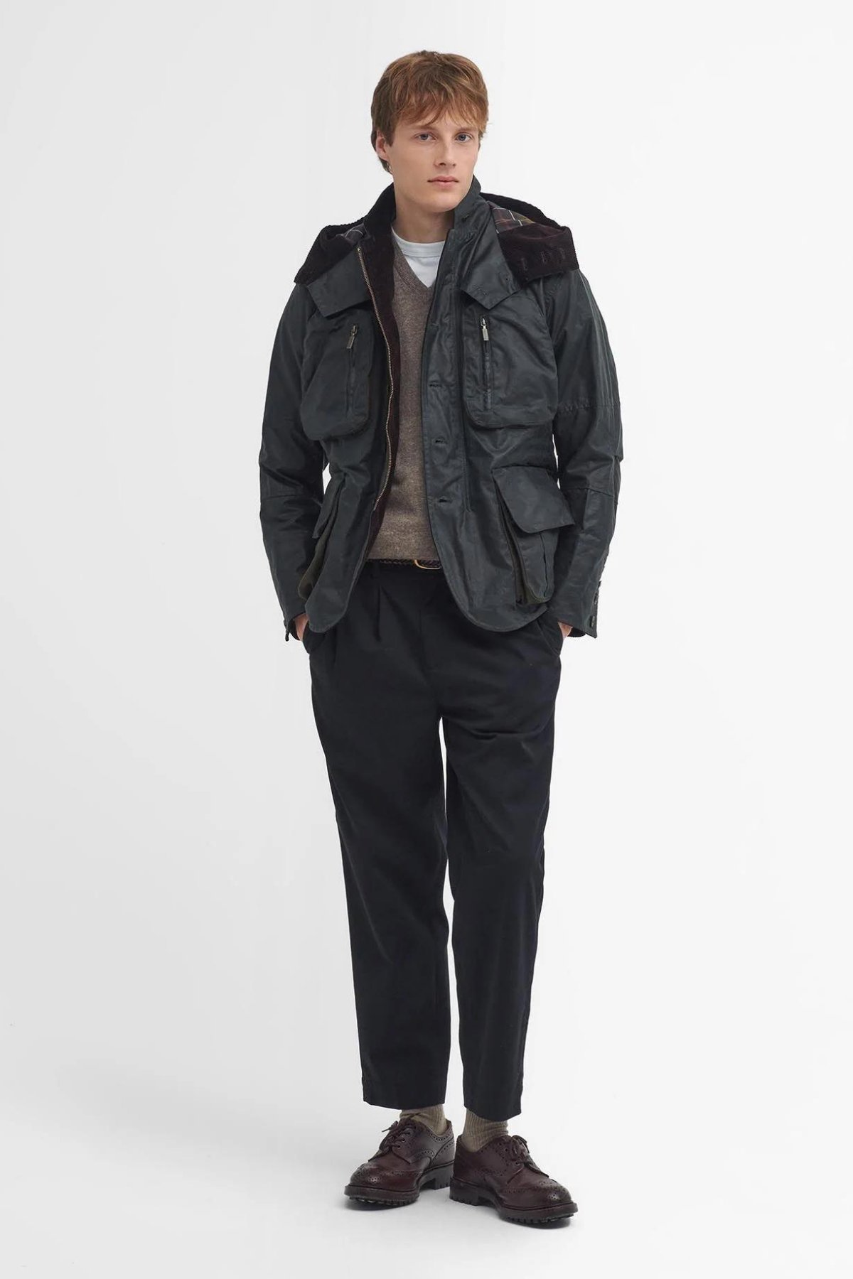 Barbour x TO KI TO Outland Yağlı Ceket SG91 Sage