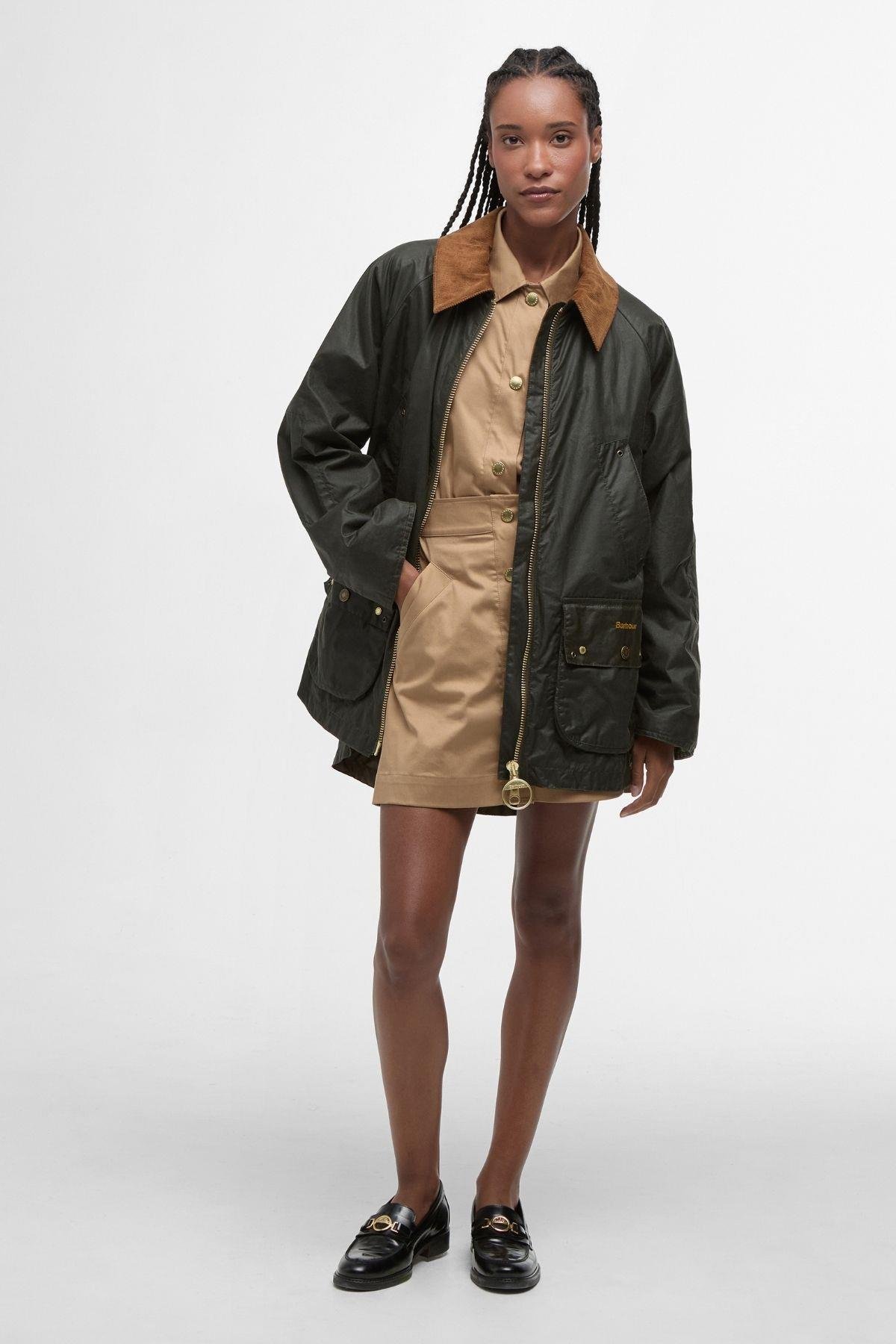 Barbour Raelynn Yağlı Ceket OL51 Archive Olive-Ancient Tartan