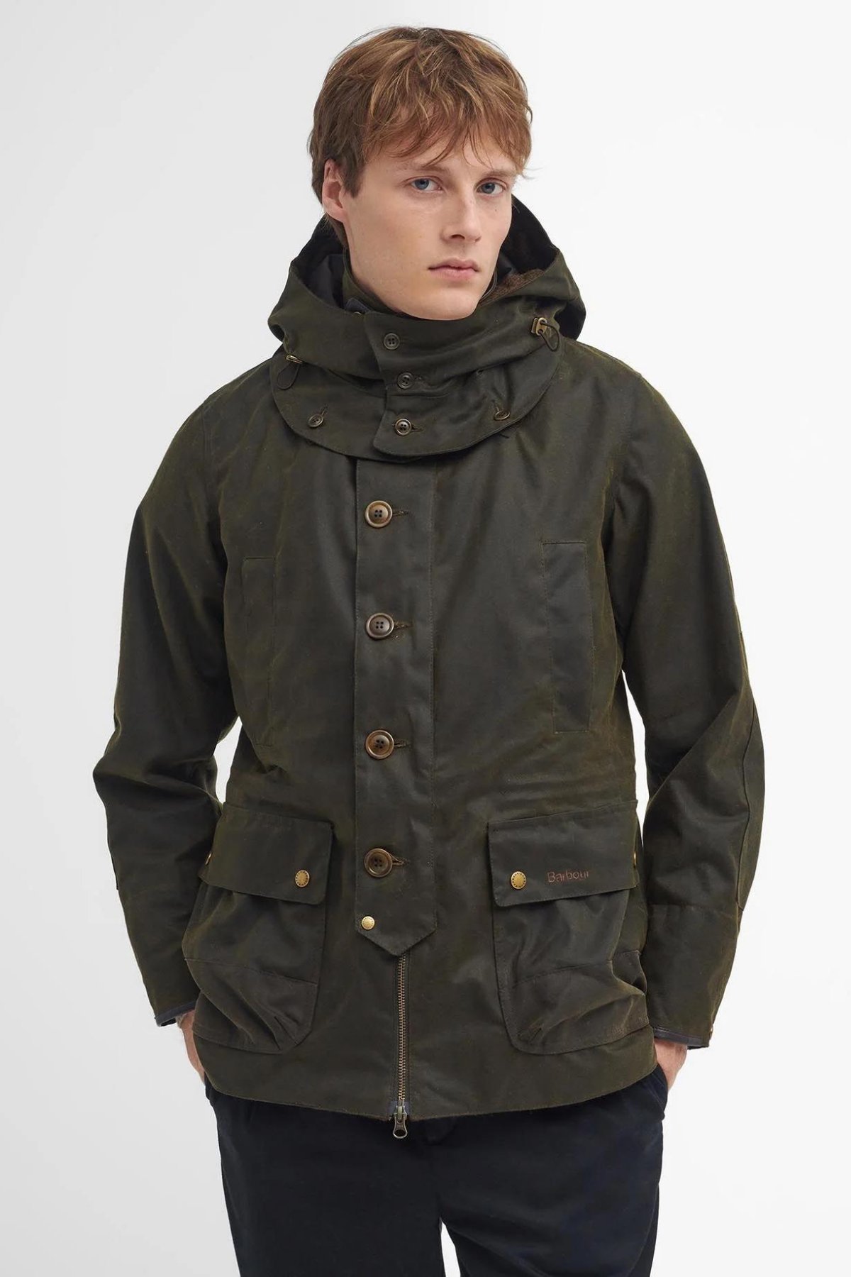 Barbour x TO KI TO Shoreman Yağlı Ceket OL51 Olive