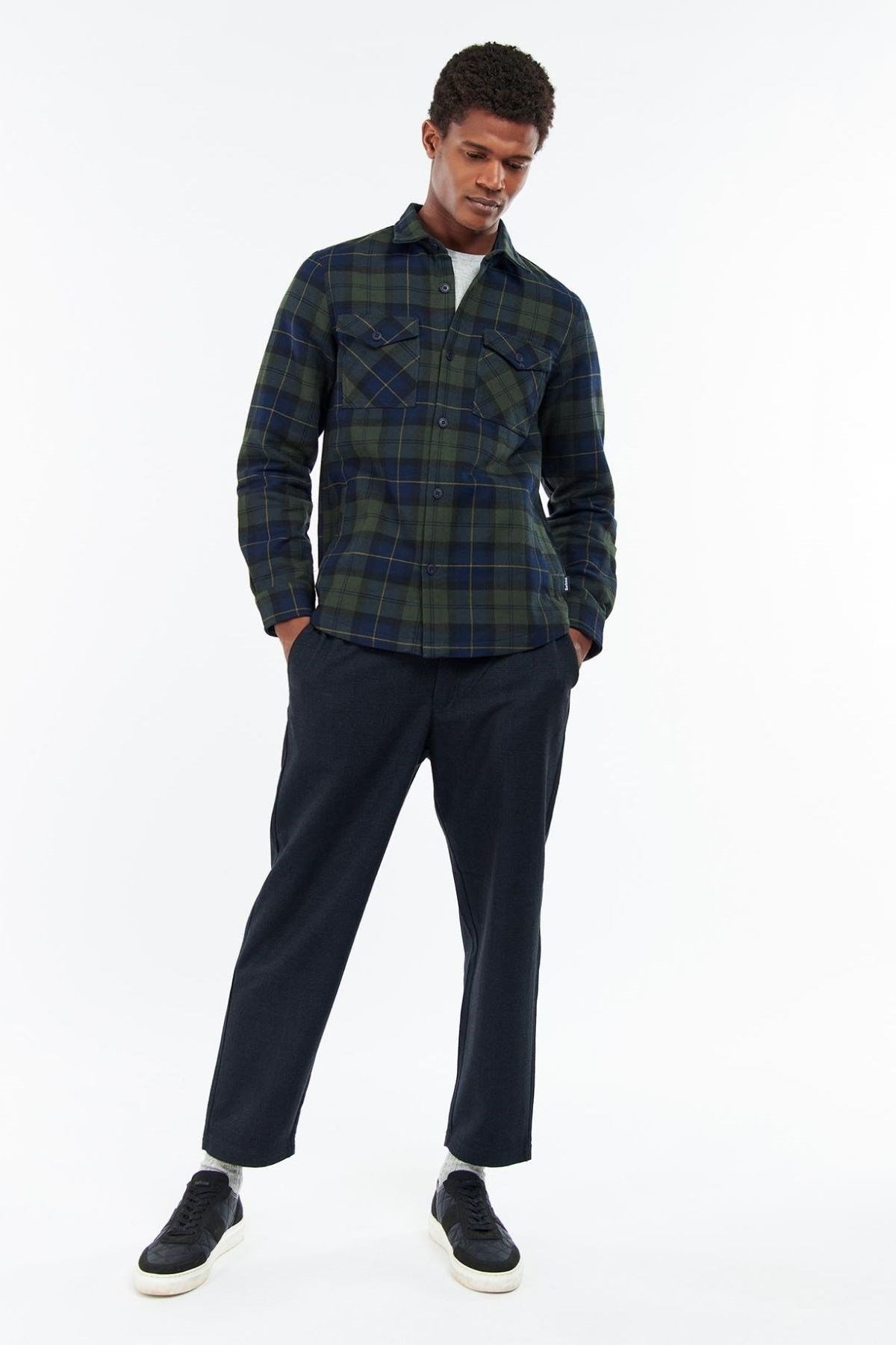 Barbour Tartan Cannich Overshirt TN28 Olive Night