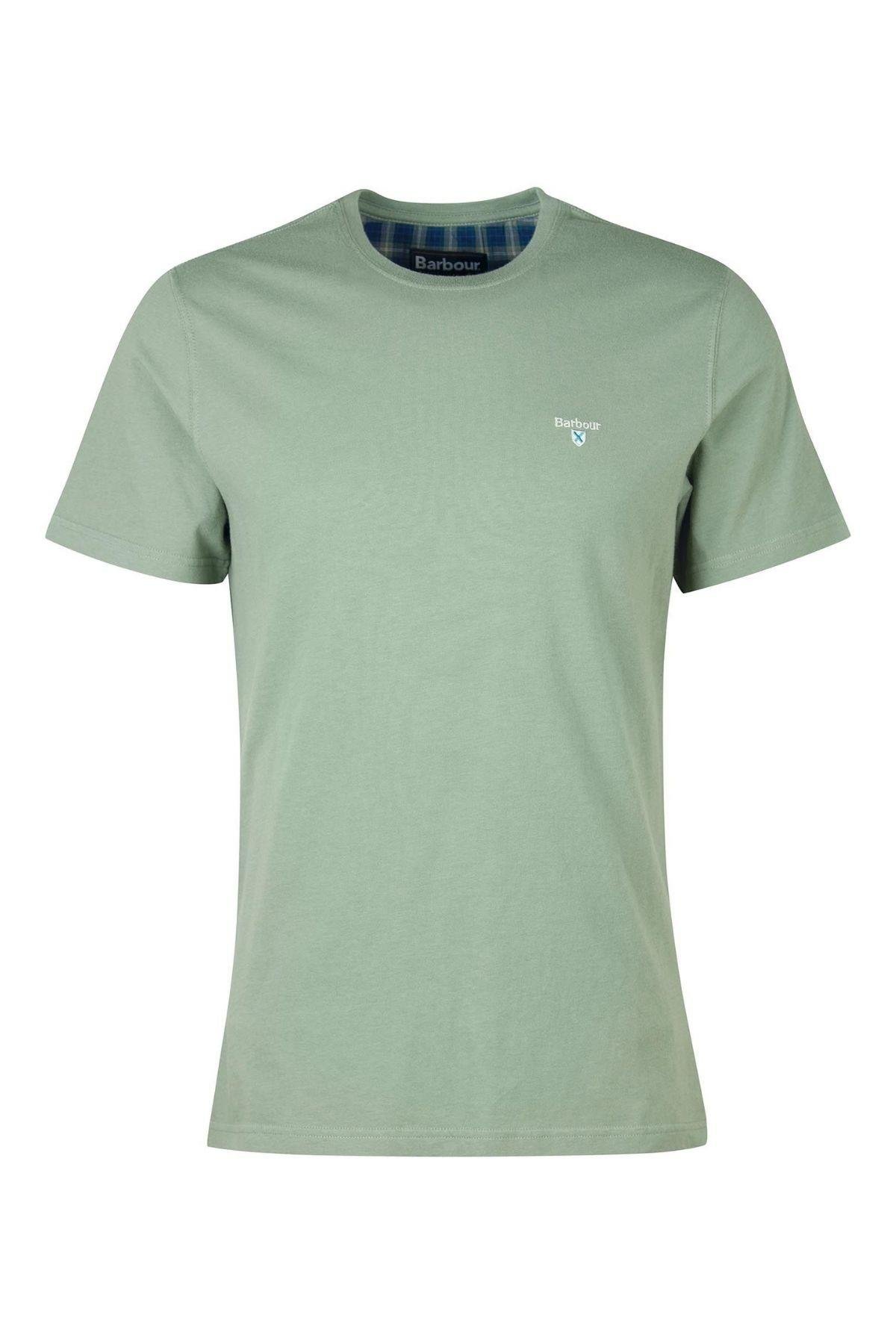 Barbour Tartan Sports T-Shirt GN49 Agave Green