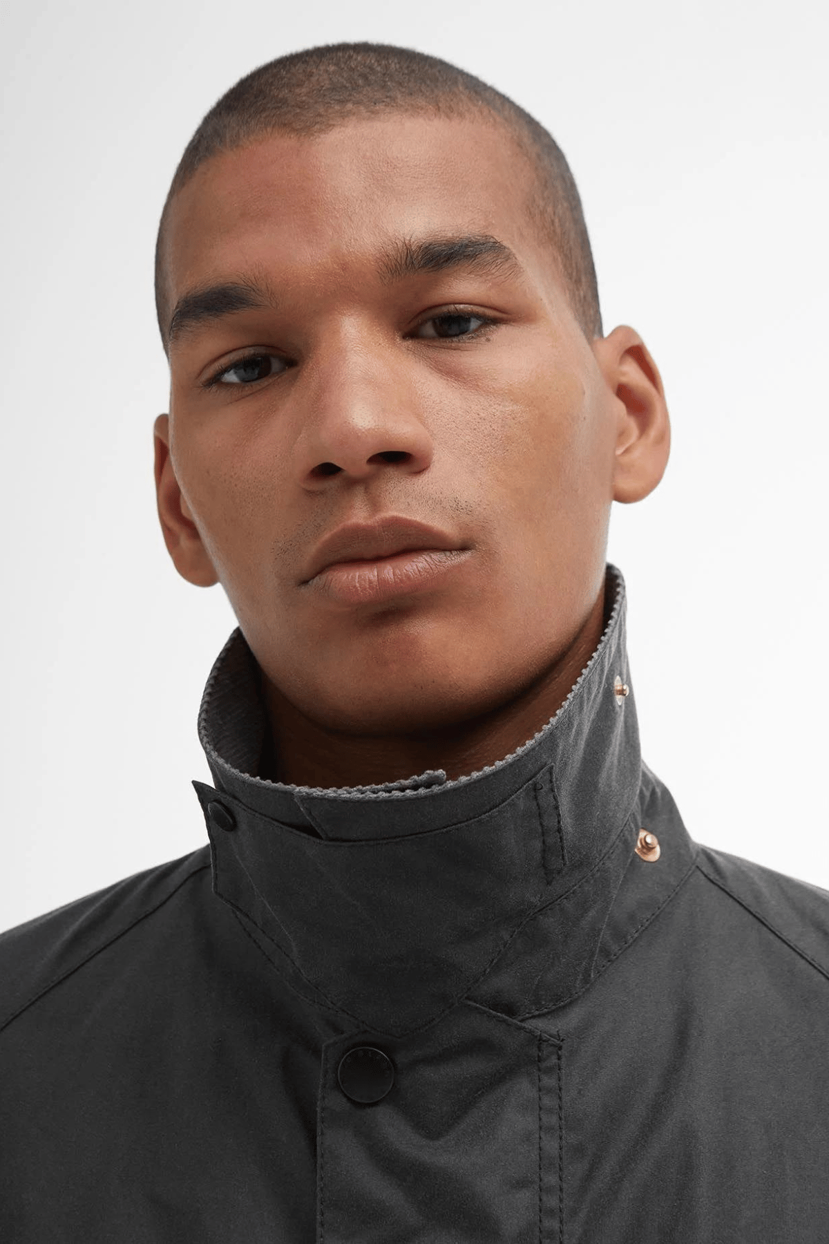 SOPH× Barbour Barbour x Flower Mountain Unisex Oversize Yağlı Ceket GY93 Charcoal