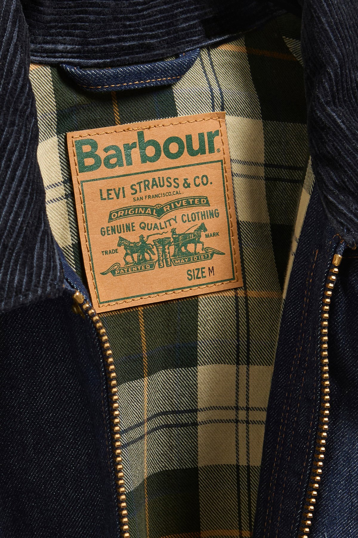 Barbour x Levis OS Bedale Denim Ceket NY71 Dark Authentic