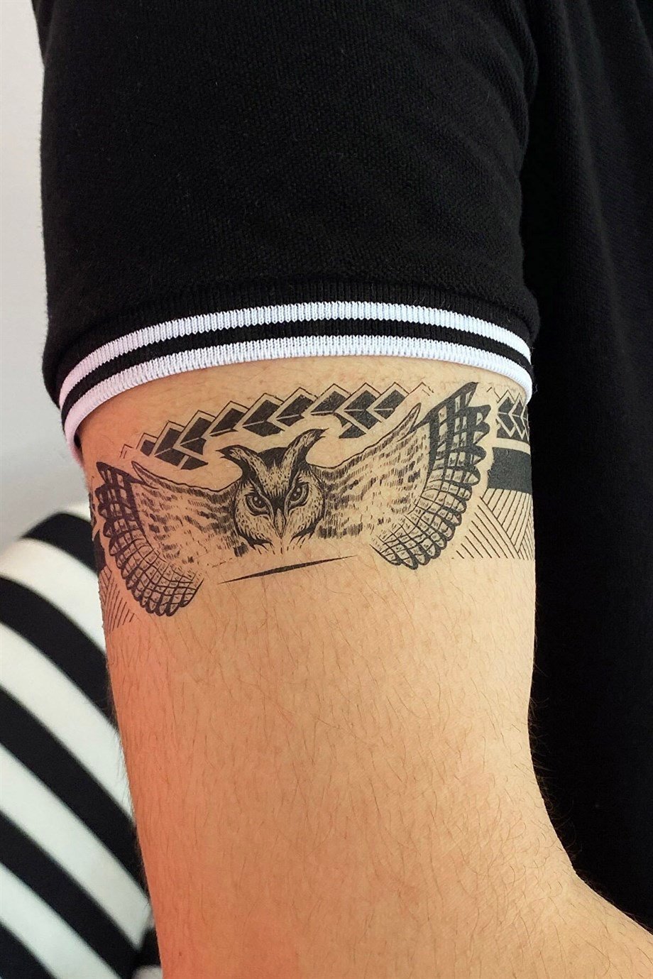 Takıştır Bijuteri | Gerçekçi Geçici Baykuş Desenli Kol ve Bacak Dövme Tattoo