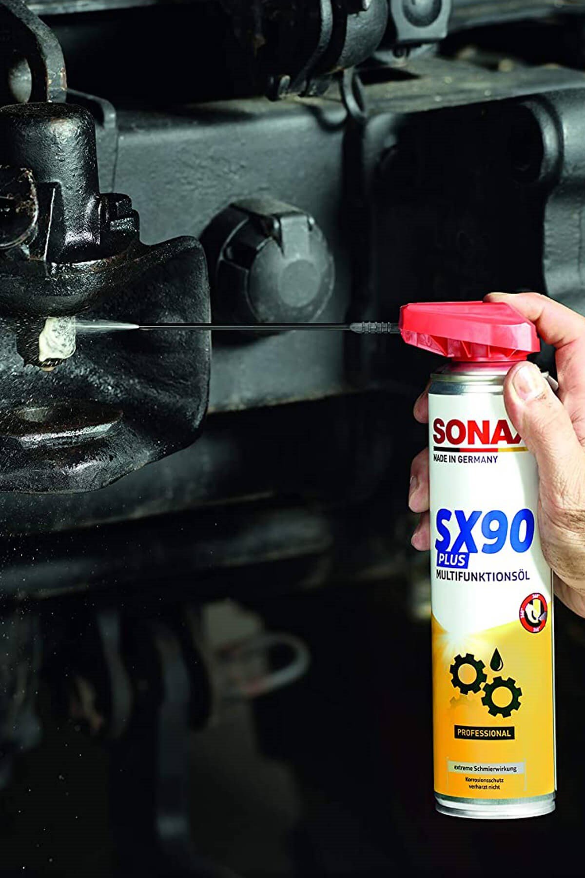 SONAX SX90 PLUS สเปรย์น้ำมันสารพัดประโยชน์ รุ่นใหม่ หัวฉีดพิเศษ
