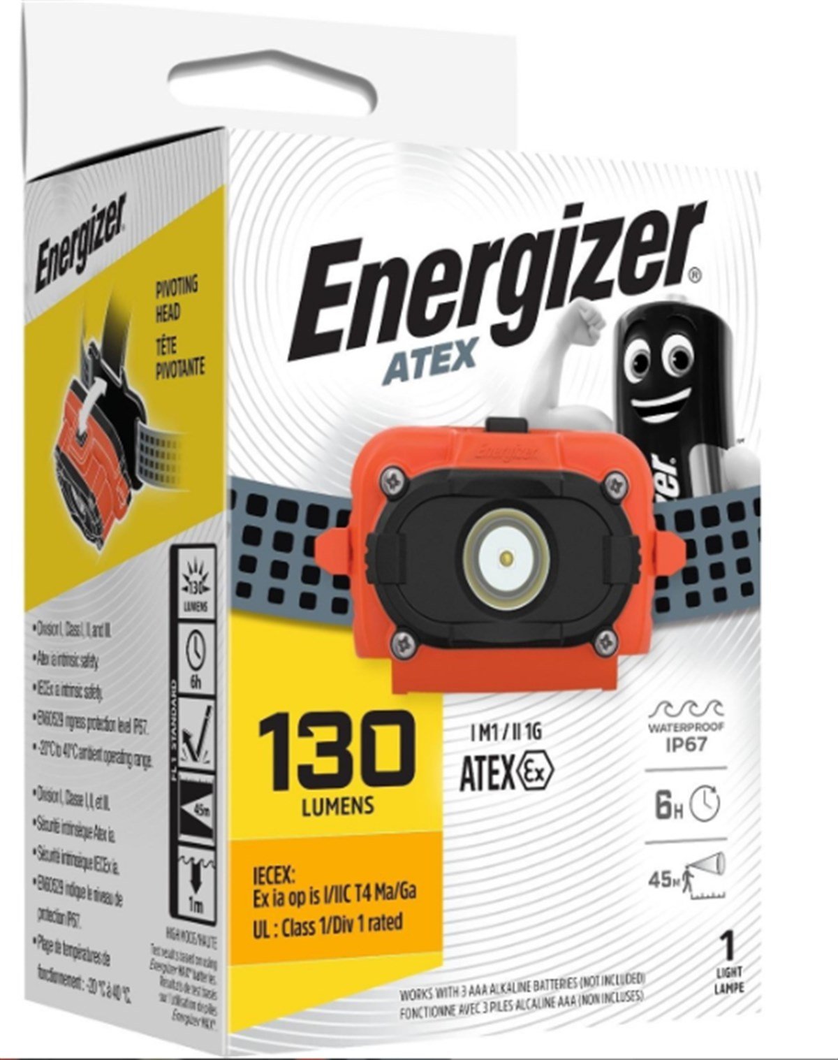 Energizer Atex 3AA Led Exproof Kafa Feneri 630 TL