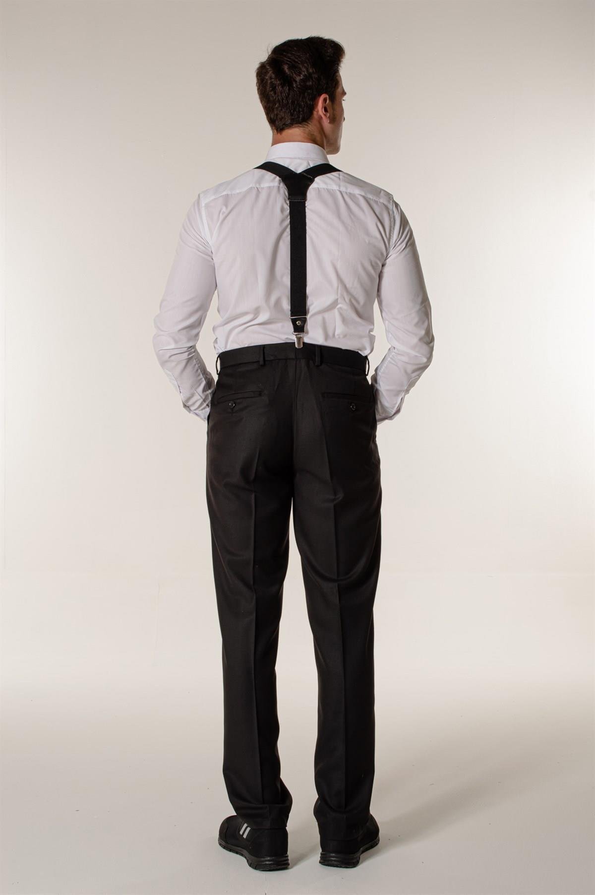 Siyah Barista Pantolon Askısı | Mert Giyim İş Elbiseleri