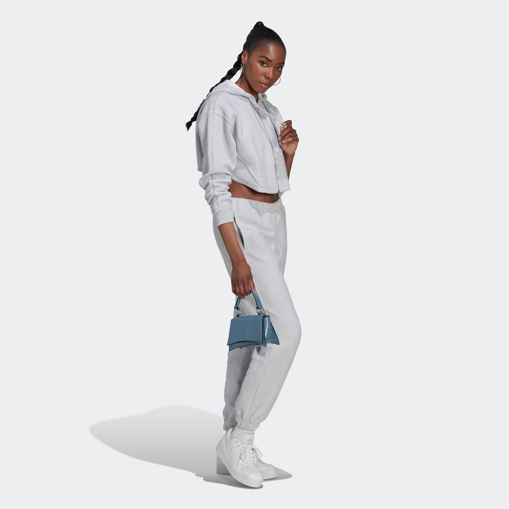 adidas Crop Full Zip Loungewear Kad n Sweatshirt HL9140