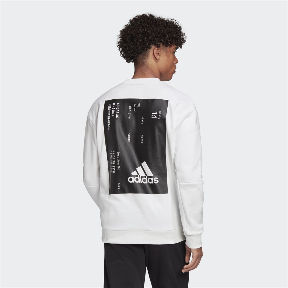adidas Tech Graphic Crew Erkek Sweatshirt FP7549