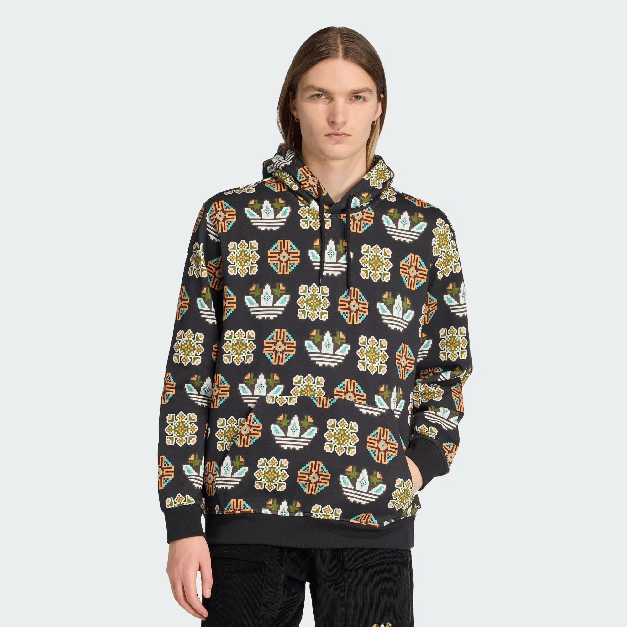 adidas Tile Allover Print Loose Erkek Sweatshirt JW1085 | Dalkılıç