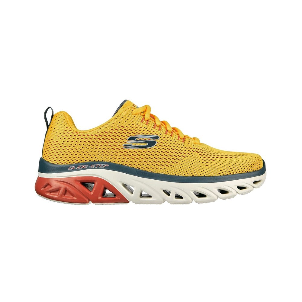 Skechers Glide Step Sport Wave Heat Sneakers Mens 7.5 Yellow 232270 Shoes 